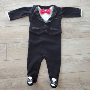 Tuxedo Footie Onesie